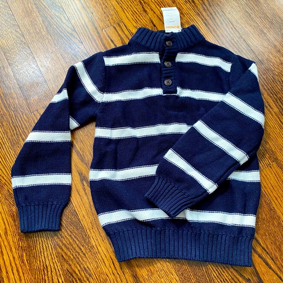 NWT! Gymboree Sweater Dark Blue/White (5-6 YR) - Picture 1 of 6